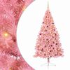 vidaXL Albero di Natale artificiale con luci integrate Rosa 240 cm PVC