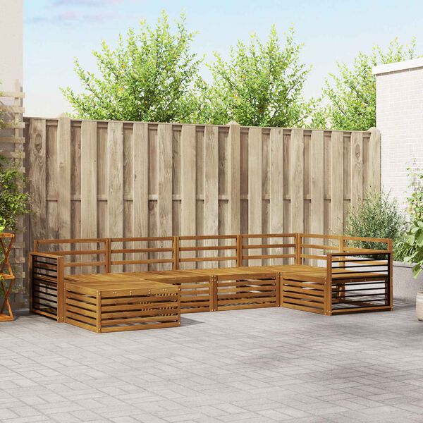 vidaXL Set di divani da esterno 6 pcs Naturale