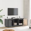 vidaXL Mobile Porta TV Grigio 110,5x35x44 cm in Legno Massello di Pino