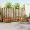 vidaXL Set divani 8 pcs Naturale Legno di Acacia Massello