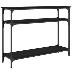 vidaXL Tavolino Consolle Nero 100x29x75 cm in Legno Multistrato