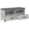 vidaXL Panca per ingresso con cuscino Grigio cemento 100 x 38 x 46 cm