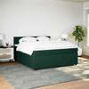 vidaXL Giroletto a Molle con Materasso Verde Scuro 180x200 cm Velluto