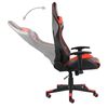 vidaXL Sedia da Gaming Girevole Rossa in PVC