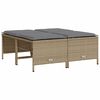 vidaXL Set Divano da Giardino 5 pz con Cuscini Beige in Polyrattan