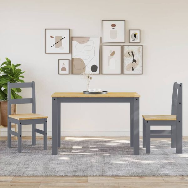 vidaXL Sedie da Pranzo 2 pz Panama 105x30x45 cm Legno Massello Pino