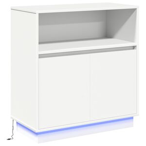 vidaXL Madia LED Bianco 71 x 34,5 x 75 cm Legno multistrato