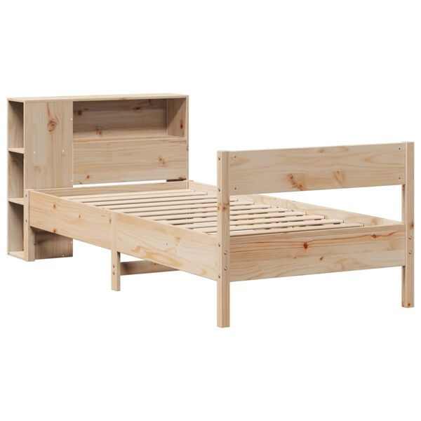 vidaXL Letto Libreria senza Materasso 90x190 cm Legno Massello Pino
