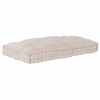 vidaXL Cuscino per Divano Pallet Crema 120 x 80 x 12 cm Tessuto