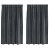 vidaXL Tende oscuranti 2 pz Grigio Chiaro 140 x 140 cm Velluto