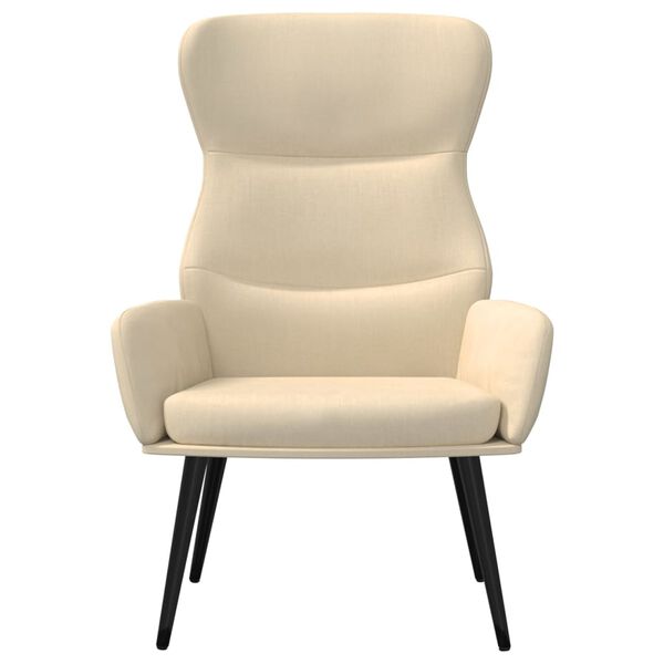 vidaXL Sedia Relax Crema in Tessuto