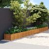 vidaXL Letto Rialzato da Giardino 580x50x36 cm in Acciaio Corten