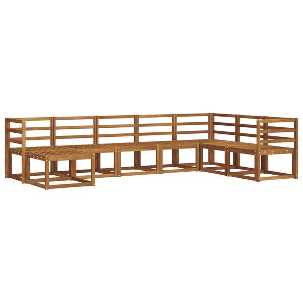 vidaXL Set di divani da esterno con cuscino 8 pcs Naturale e Antracite