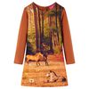 vidaXL Abito da Bambina a Maniche Lunghe Cognac 92