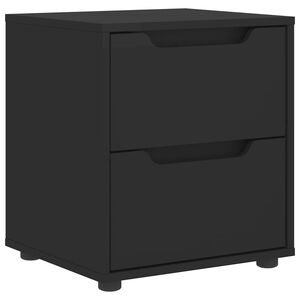 vidaXL Comodino VISNES Nero 45x40x50 cm in Legno Multistrato