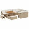 vidaXL Set Divano da Giardino 12 pz 11-Numero di posti Beige e Crema