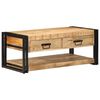 vidaXL Tavolino da Salotto 90x50x38 cm Legno Massello di Mango Grezzo