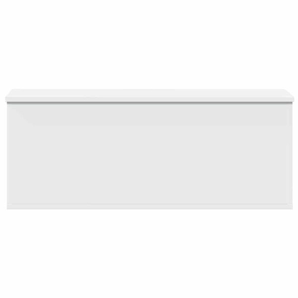 vidaXL Contenitore Portaoggetti Bianco 90x35x35 cm in Truciolato