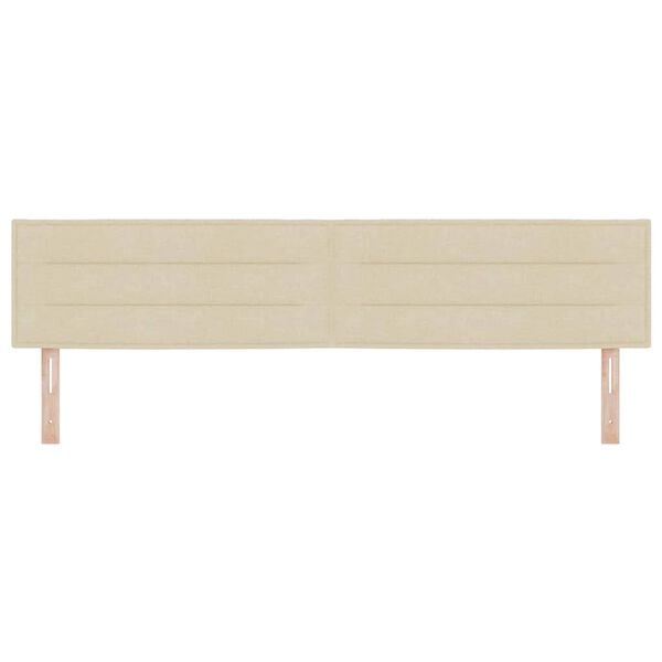 vidaXL Testiera con testiera Crema 200 cm Pelle Sintetica