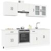 vidaXL Set Mobili da Cucina 8 pz Kalmar Bianco Legno Multistrato