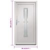 vidaXL Porta Ingresso Bianca 88x200 cm in PVC