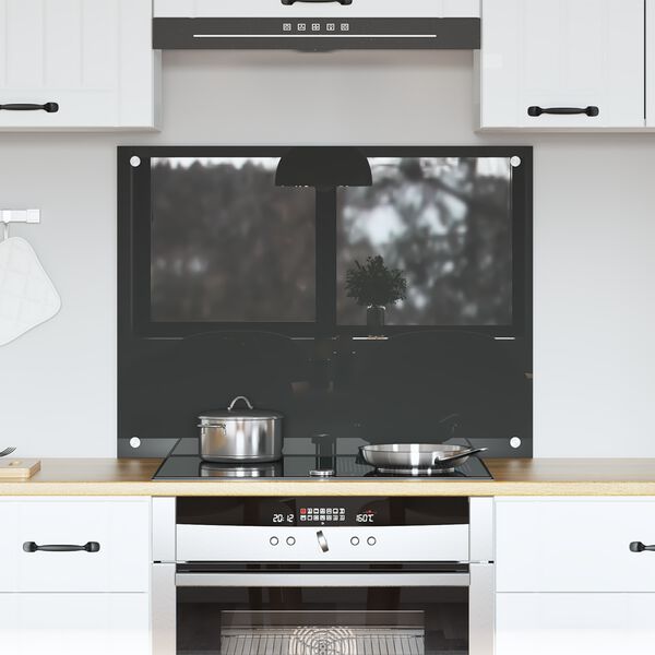 Rivestimento Cucina VidaXL Vetro Temperato 80x60cm - Grigio Chiaro Resistente Al Calore