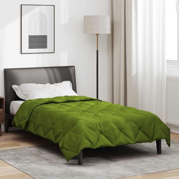 vidaXL Duvet Estivo Verde 220 x 140 cm Microfibra