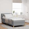 vidaXL Letto a molle con materasso Grigio chiaro 90 x 190 cm Tessuto