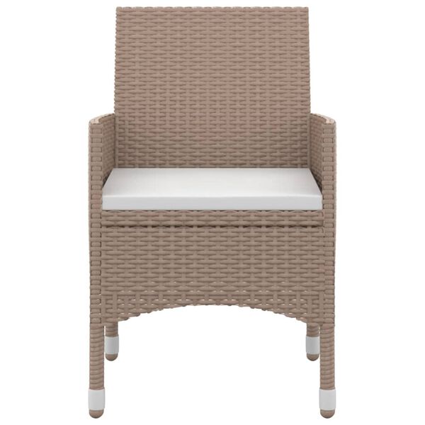 vidaXL Set da Pranzo per Giardino 5 pz con Cuscini Polyrattan e Vetro