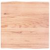 vidaXL Piano Tavolo Marrone Chiaro 60x60x(2-4) cm Rovere Non Trattato