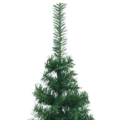 vidaXL Albero di Natale per Angolo con Supporto Verde 240 cm in PVC