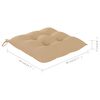 vidaXL Sedie da Giardino con Cuscini Beige 8 pz in Massello di Teak