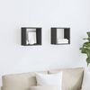 vidaXL Mensole Parete a Cubo 2 pz Grigie 26x15x26 cm