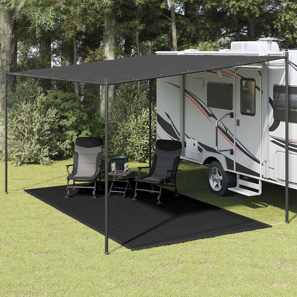 vidaXL Tappeto da Tenda 250x450 cm Nero