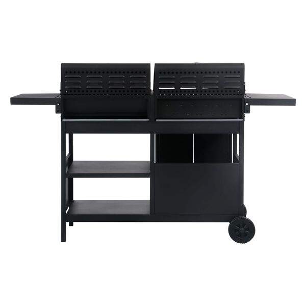 vidaXL Barbecue Combinato Carbone e Gas 3 Fuochi