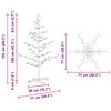 vidaXL Albero di Natale in legno con supporto Naturale 125 cm