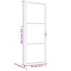 vidaXL Porta Interna 83x201,5 cm Bianca in Vetro ESG e Alluminio