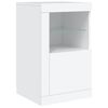 vidaXL Credenza con Luci LED Bianca 142,5x37x67 cm