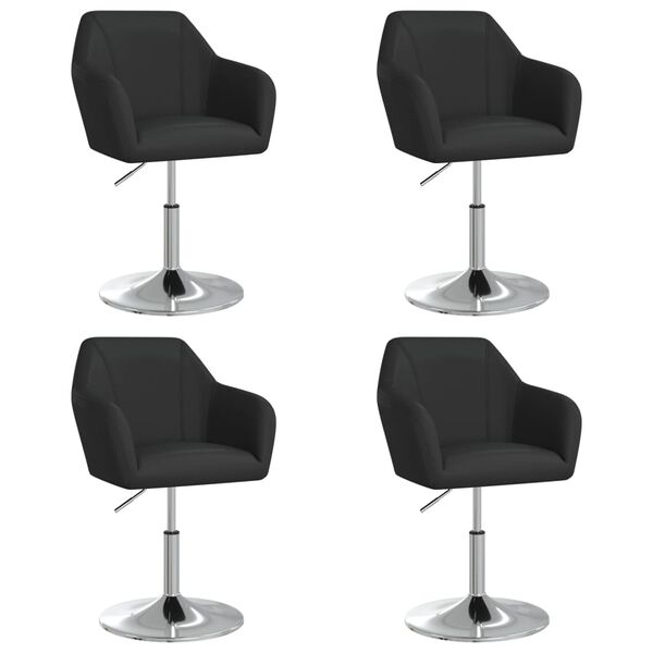 vidaXL Sedie da Pranzo 4 pz Nere in Similpelle