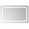 vidaXL Specchio da bagno LED Trasparente 80 x 50 cm vetro temperato