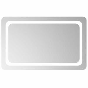 vidaXL Specchio da bagno LED Trasparente 80 x 50 cm vetro temperato