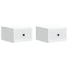 vidaXL Mobiletto da notte a muro 2 pcs Bianco 33 x 34,5 x 20 cm