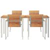 vidaXL Setdapranzodagiardino 5 pcs Teak solido