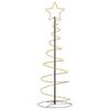 vidaXL Albero di Natale a LED 100 LED Bianco Caldo 150 cm