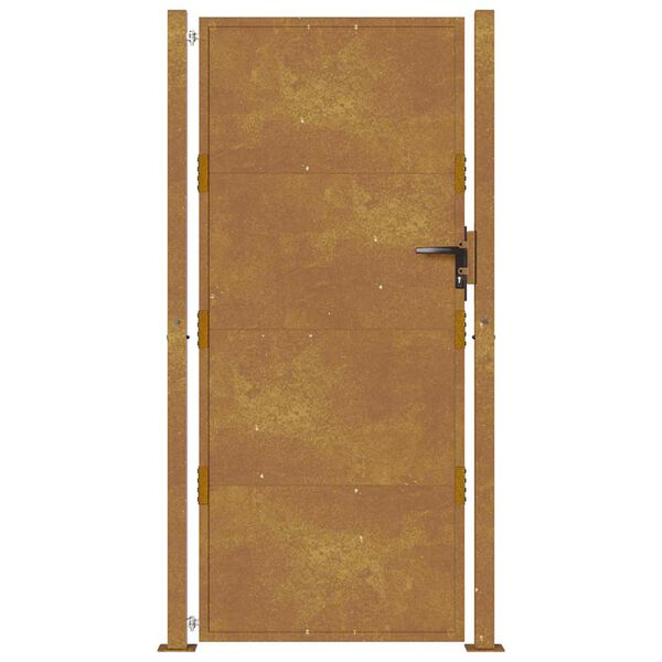 vidaXL Cancello da giardino 100x200 cm in acciaio Corten
