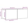 vidaXL Mobili TV a Parete 2pz Rovere Artigianale 80x30x30 cm