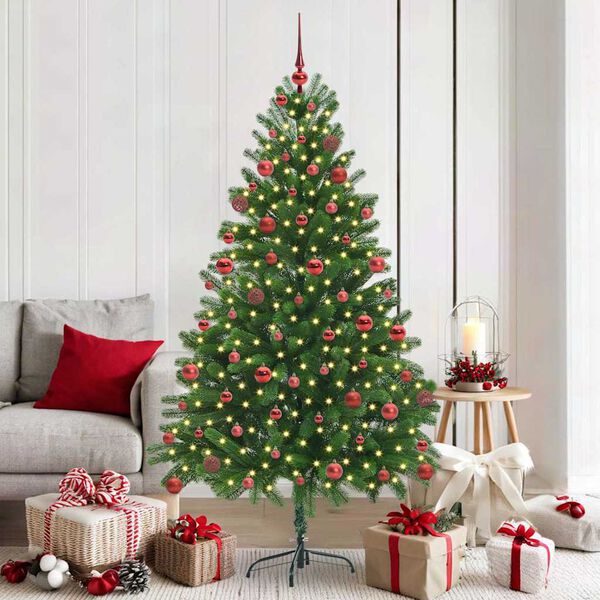 vidaXL Albero di Natale con 300 LED con supporto Verde 180 cm PE