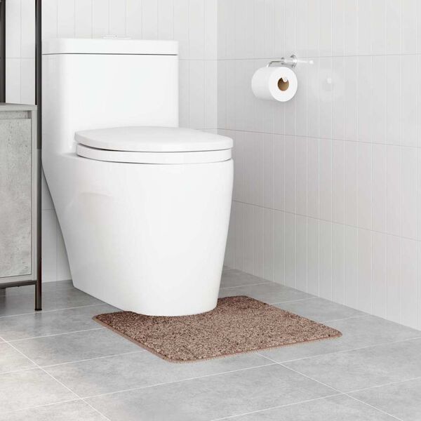 vidaXL Tappeto Antiscivolo per Bagno con Taglio per Toilette Marrone
