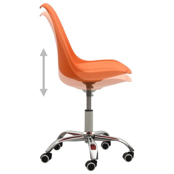 vidaXL Sedia da Pranzo Arancione in Similpelle