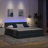 vidaXL Letto con testiera Grigio scuro 180 x 200 cm Velluto